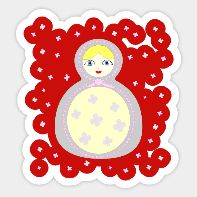 Russian matryoshka doll Sticker by Evgeniya